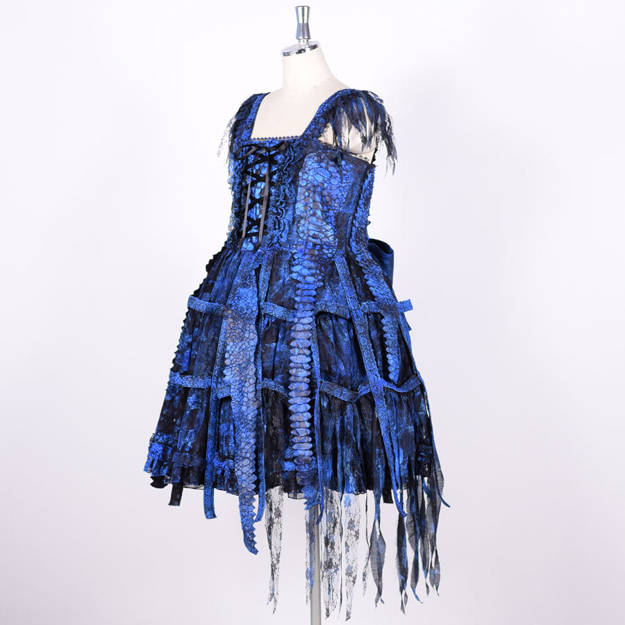 Blue Dragon Bird Cage Dress【XL Size】