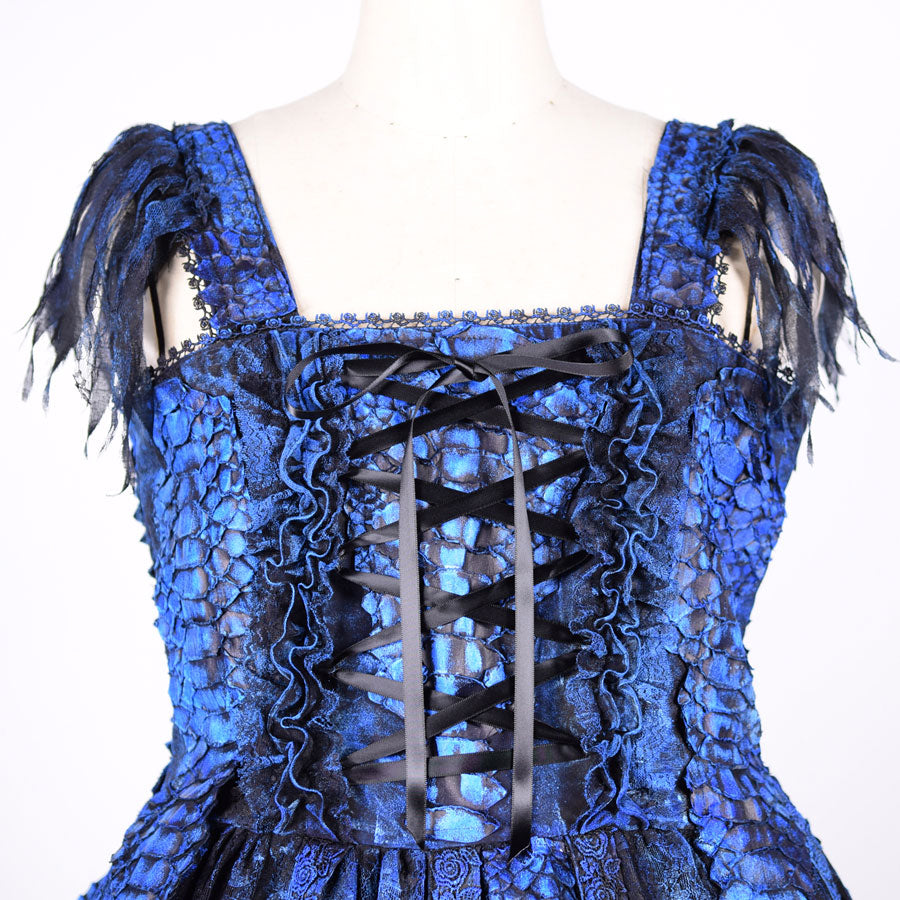 Blue Dragon Bird Cage Dress【XL Size】