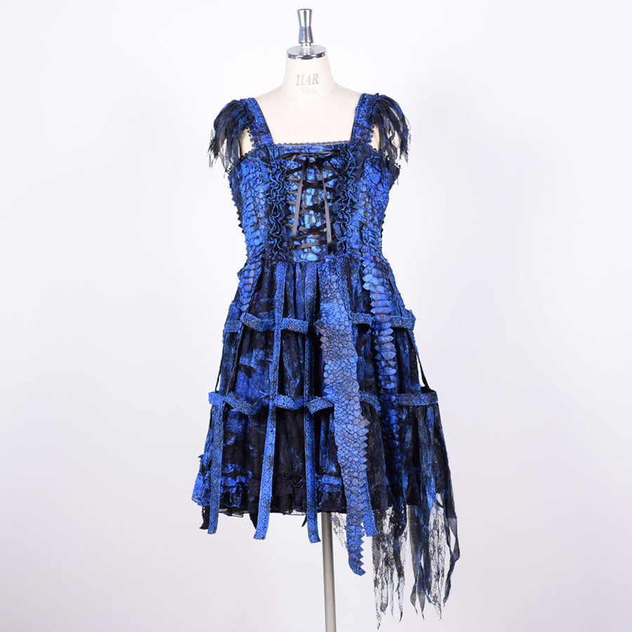 Blue Dragon Bird Cage Dress【XL Size】