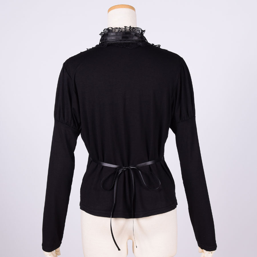 【Custom only⚠️】Classic Blouse Neck Tops / BK