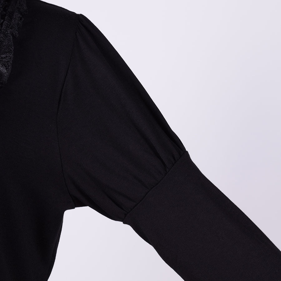 【Custom only⚠️】Classic Blouse Neck Tops / BK