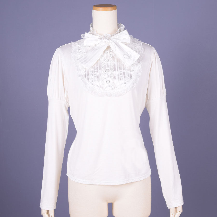 【Custom only⚠️】Classic Blouse Neck Tops / WH