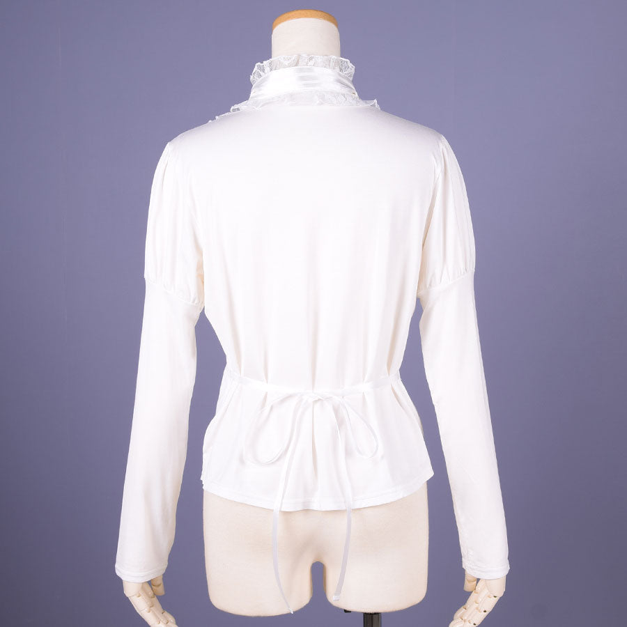 【Custom only⚠️】Classic Blouse Neck Tops / WH
