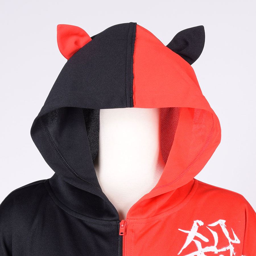 H&A Cat Ear Chaos Hoodie / BK-RD