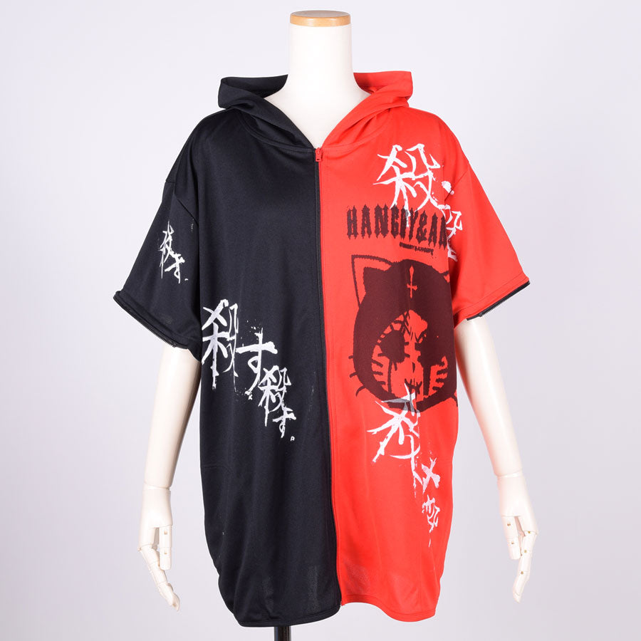 H&A Cat Ear Chaos Hoodie / BK-RD