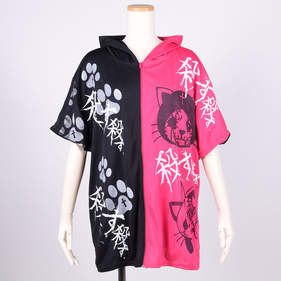 H&A Cat Ear Chaos Hoodie / BK-PK