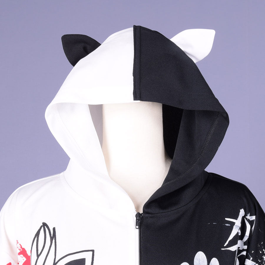 H&A Cat Ear Chaos Hoodie / WH-BK