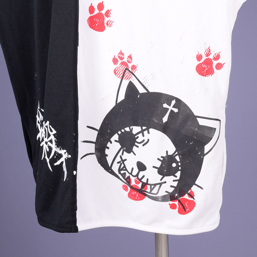 H&A Cat Ear Chaos Hoodie / WH-BK