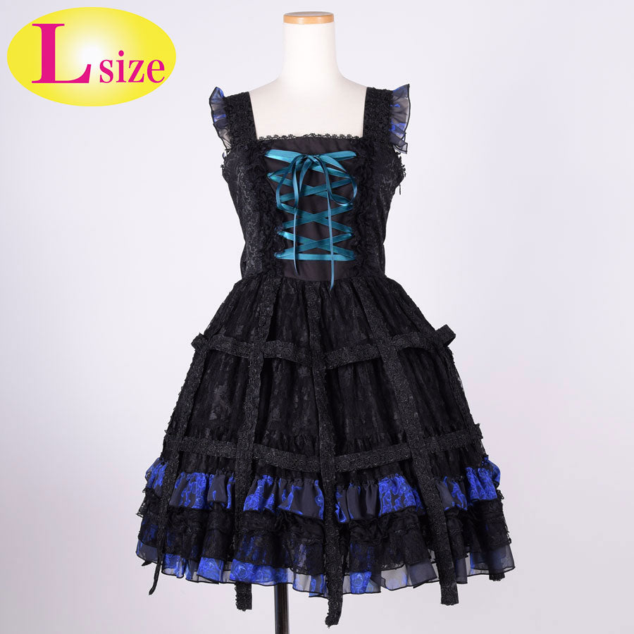 蓝色的血腥玫瑰鸟笼连衣裙(2种)