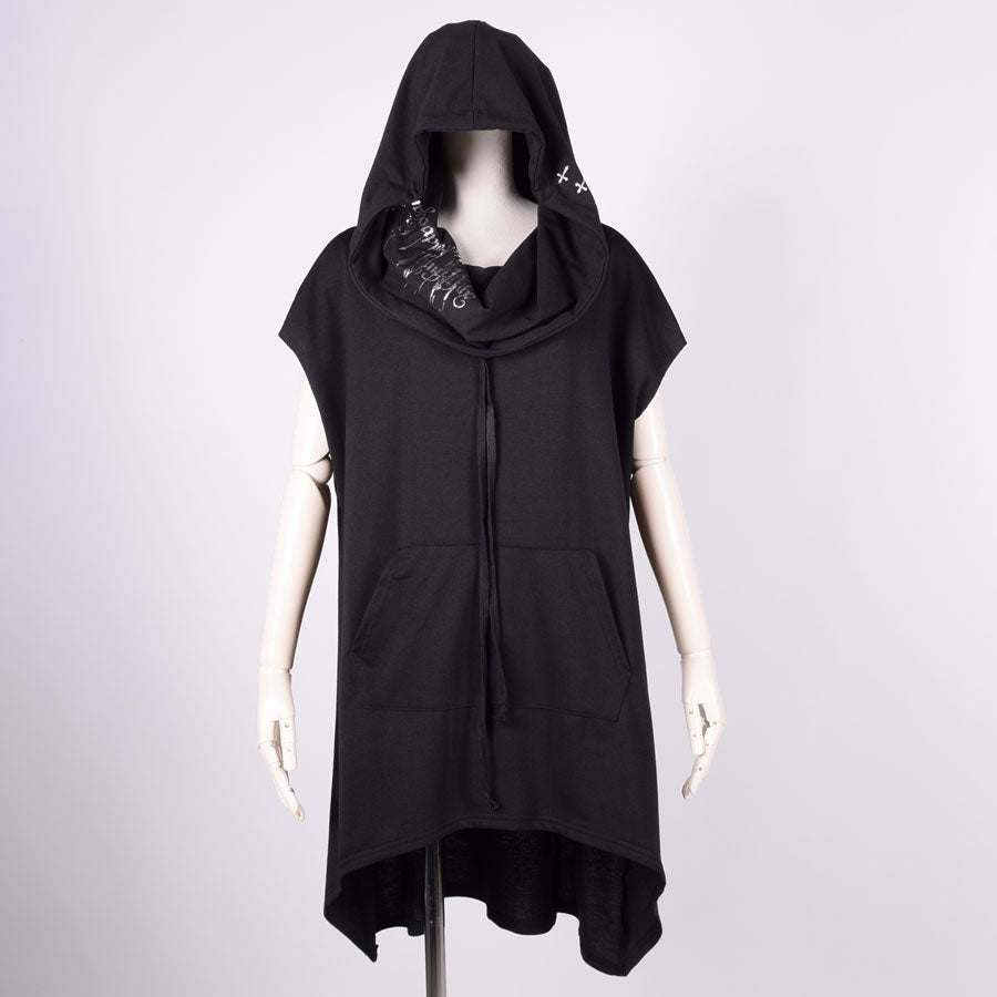 High-Neck Sleeveless Long Pullover