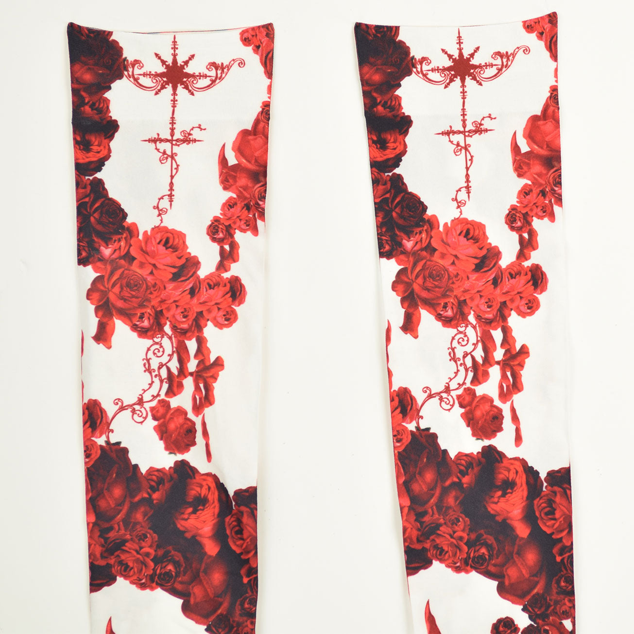 White Bloody Rose Overknees