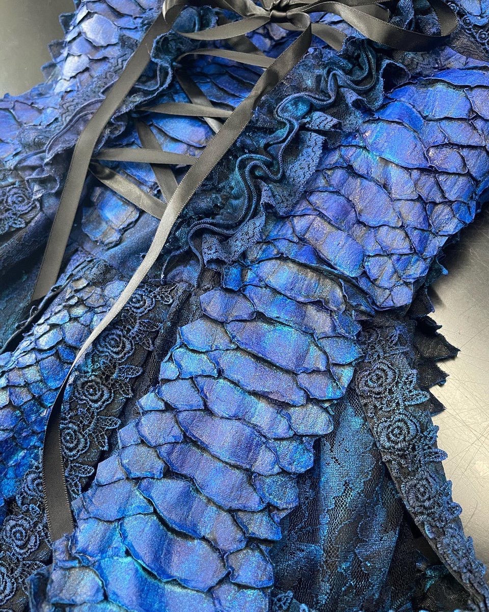 Blue Dragon Bird Cage Dress【XL Size】