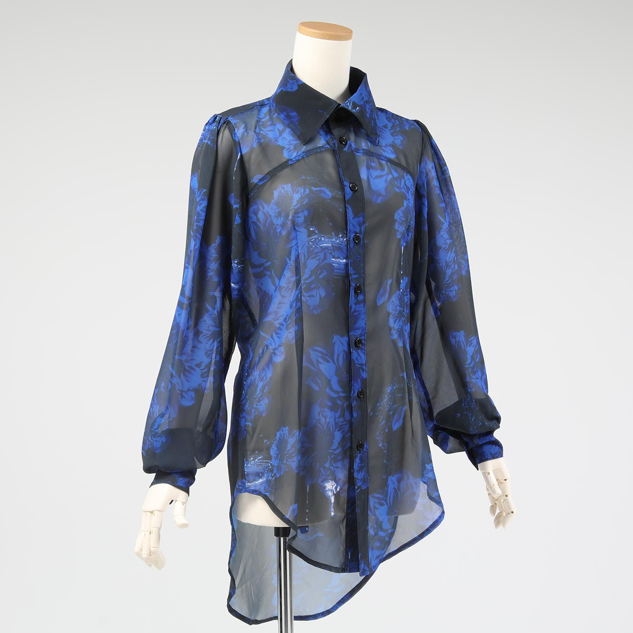 BLOODY BLUE DAHLIA BLOUSE