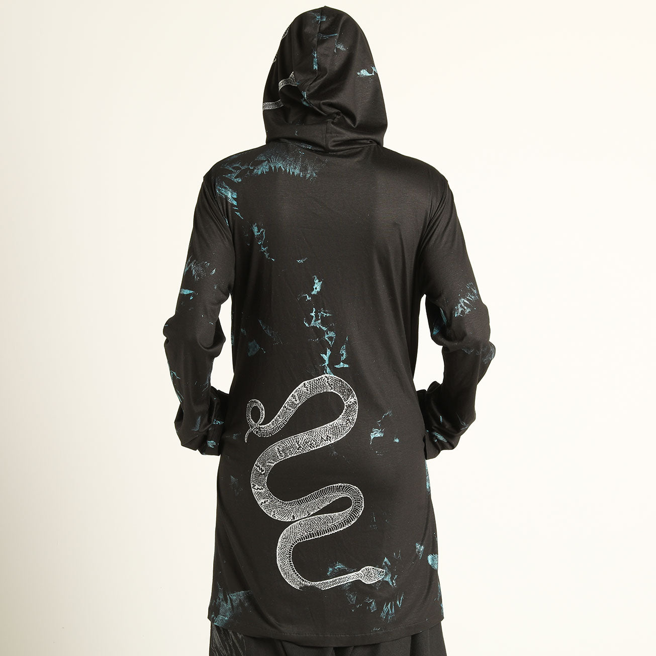 Long Crash Paint Snake Hoodie