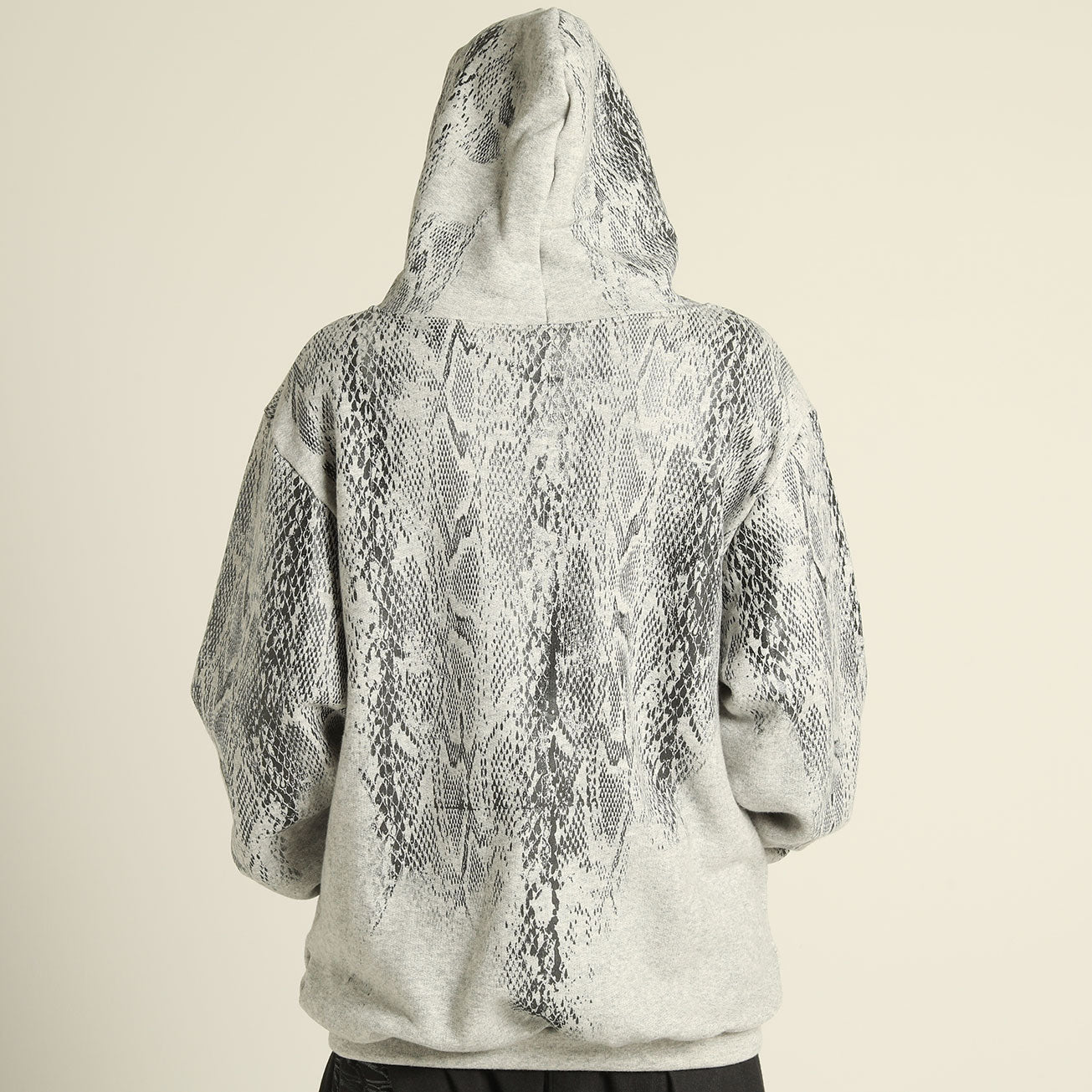 Gray Snake Warm Hoodie