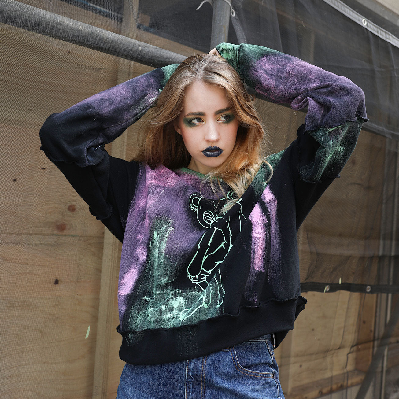 kumada-san艺术油漆运动衫