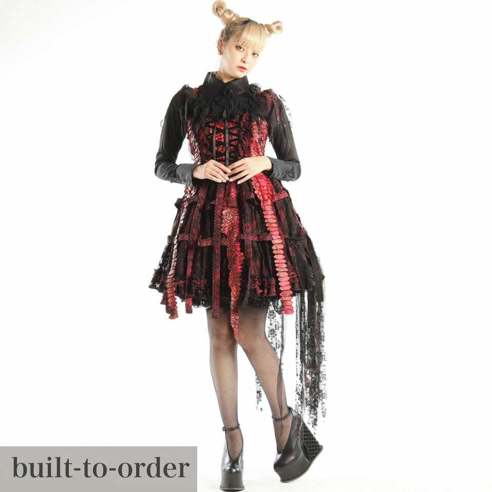 Red Dragon Bird Cage Dress