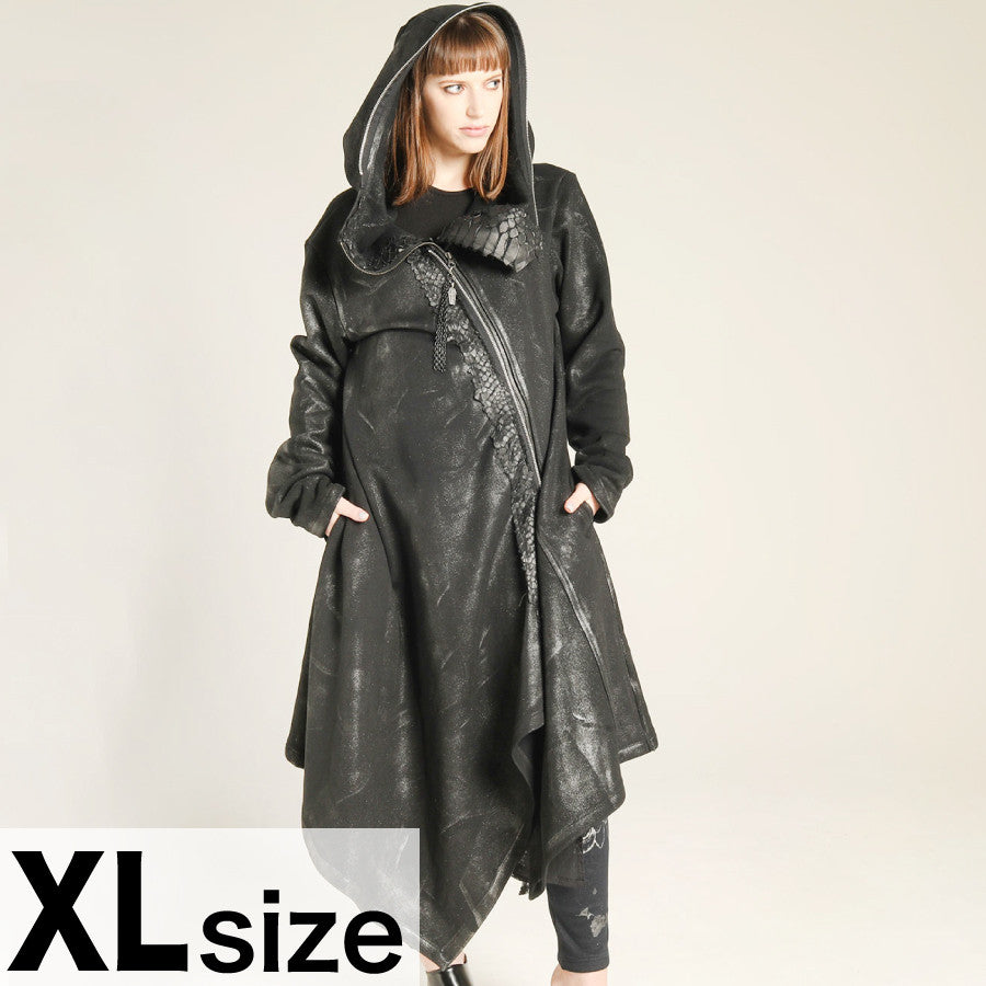 DRAGON LEATHER METAL HOODIE (2 sizes)