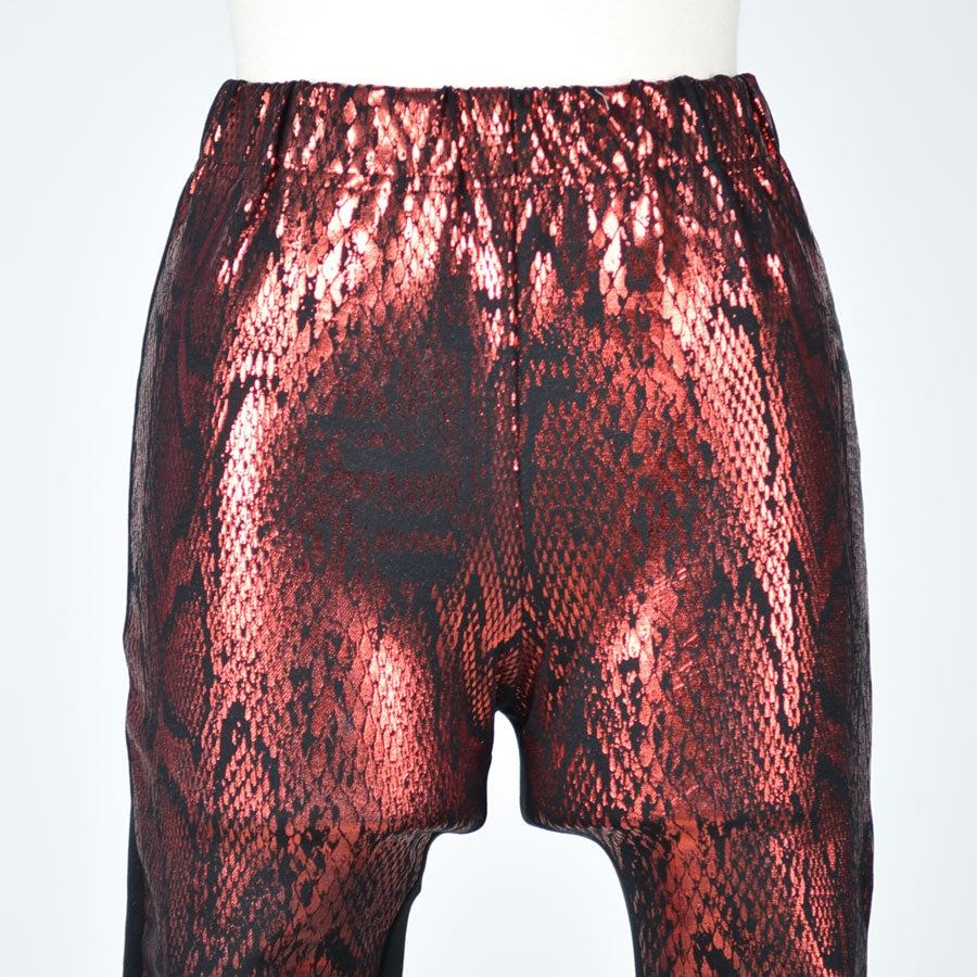 Shiny Snake Pattern Leggings Pants