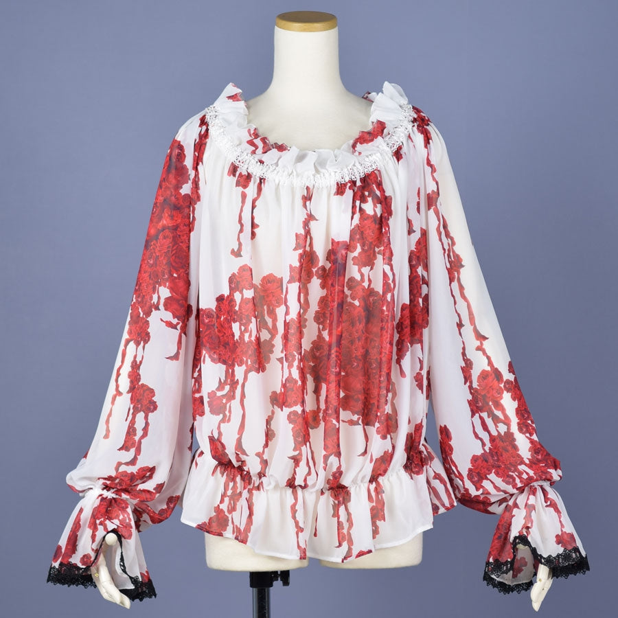 Bloody Rose Off Shoulder tunic