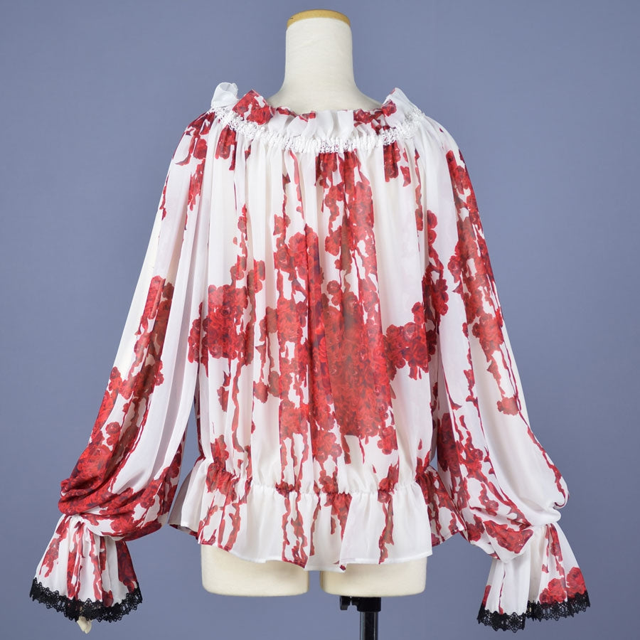 Bloody Rose Off Shoulder tunic