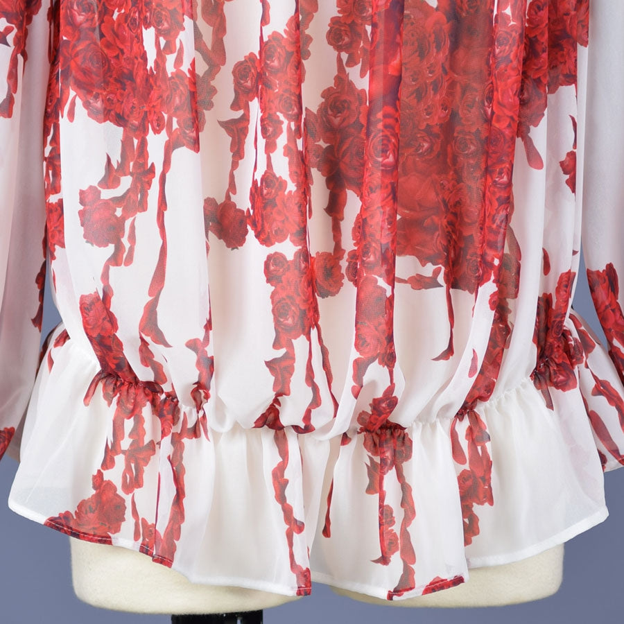 Bloody Rose Off Shoulder tunic
