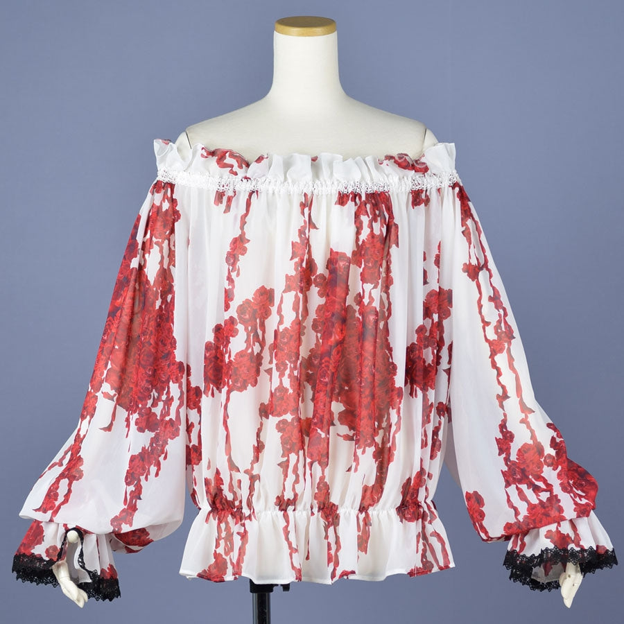 Bloody Rose Off Shoulder tunic