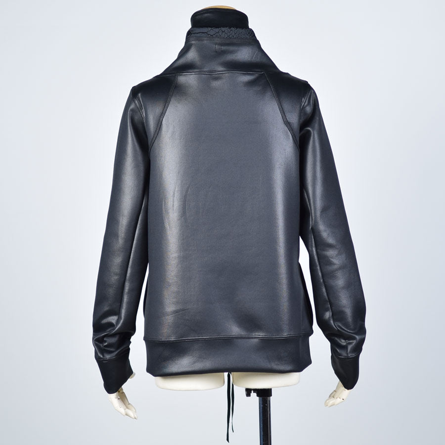 Metal high neck blouson