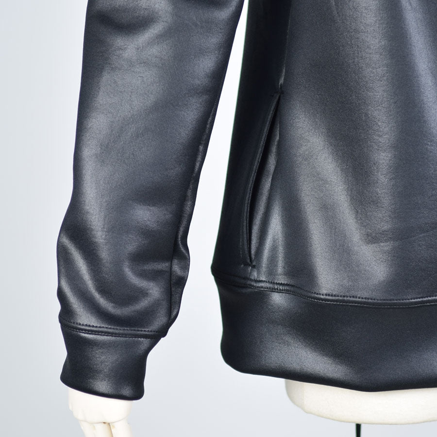 Metal high neck blouson