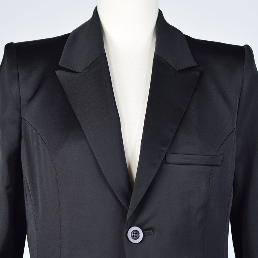 Glossy Material Tailored Jacket