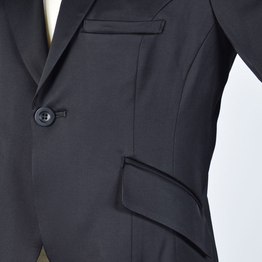 Glossy Material Tailored Jacket
