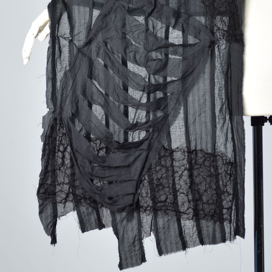 Damage gauze long stole