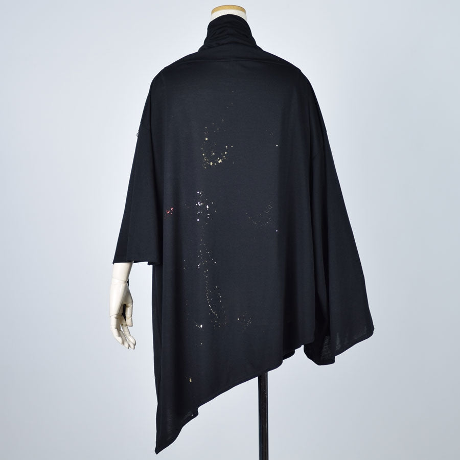 Gold splash paint kimono tunic