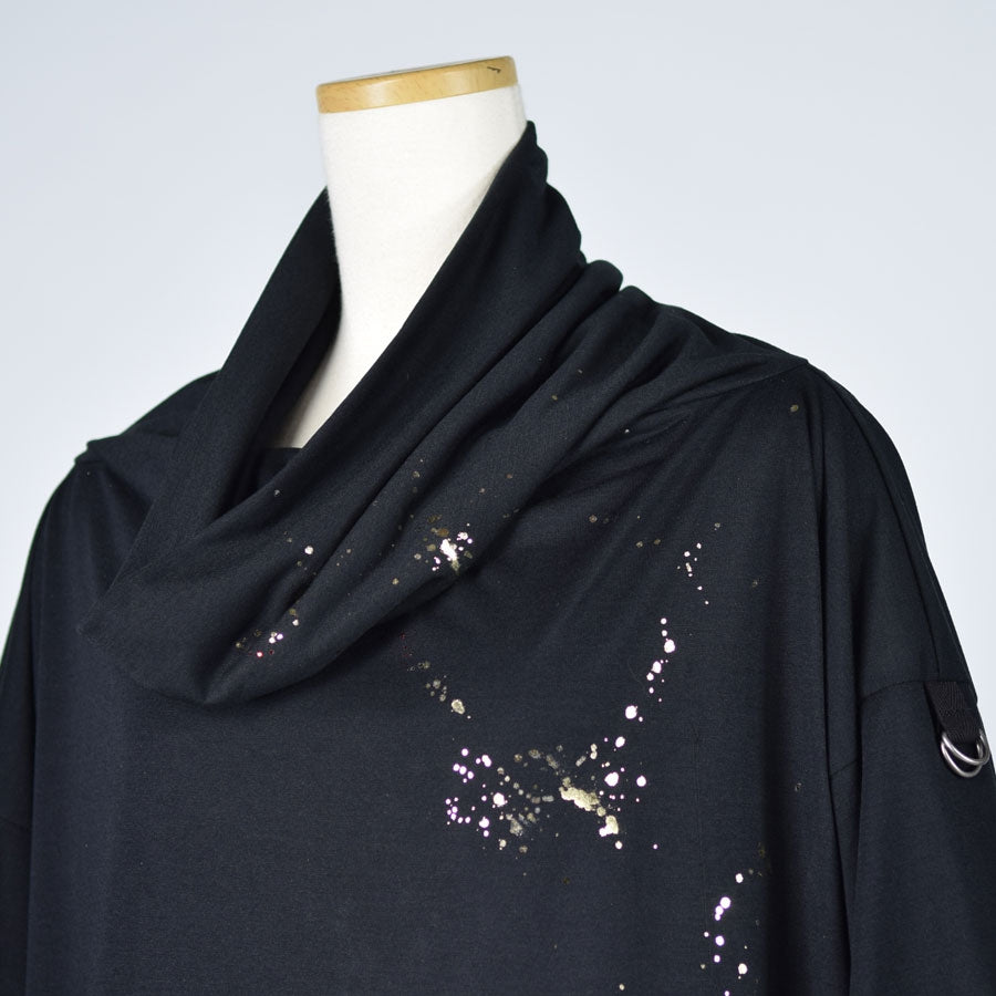 Gold splash paint kimono tunic
