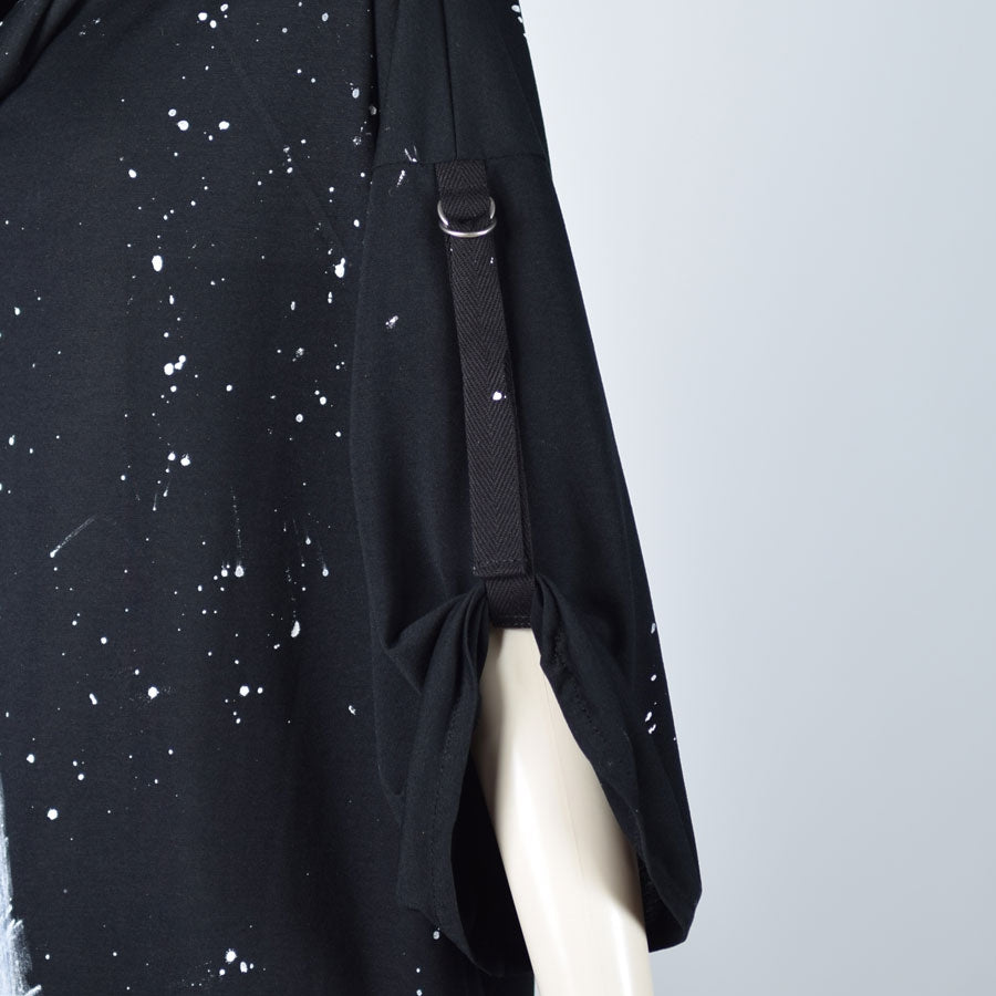 Snake and Japanese brush kimono tunic