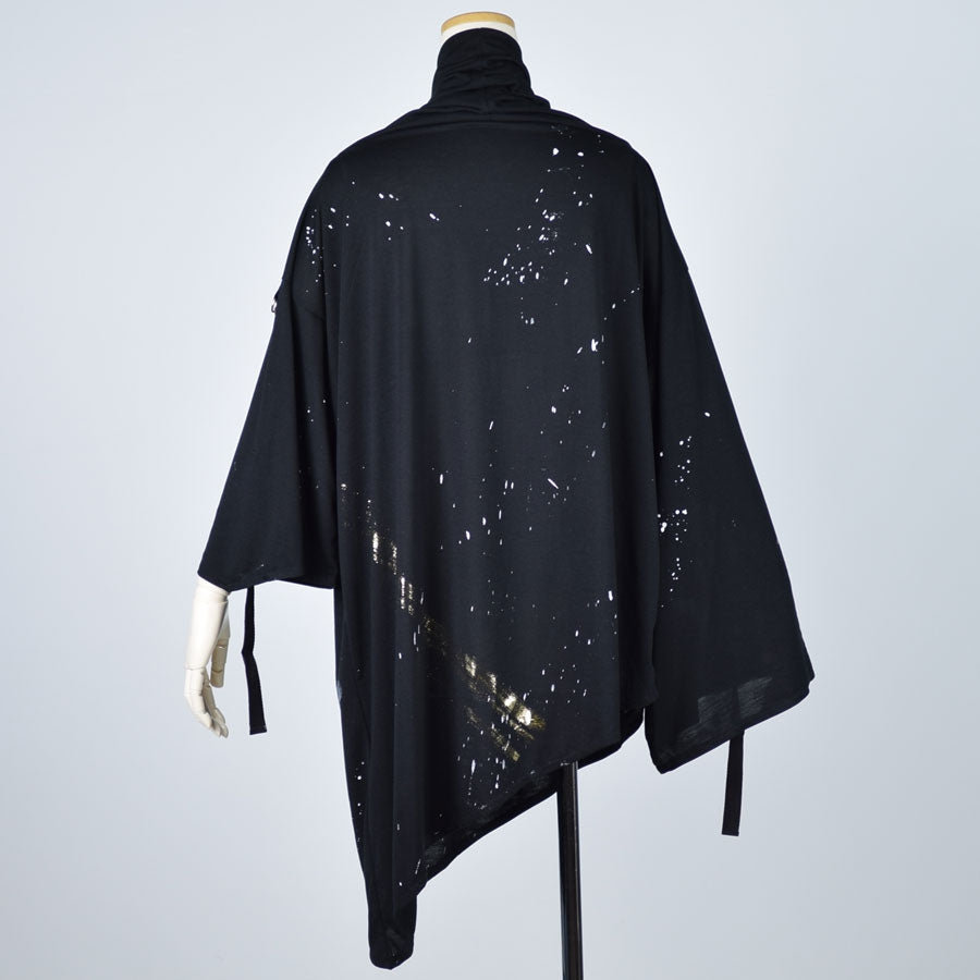 Snake and Japanese brush kimono tunic