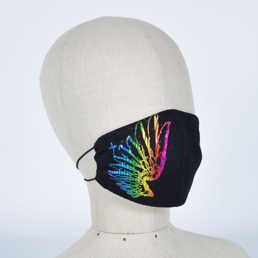 Rainbow angel wings Mask Wear / M