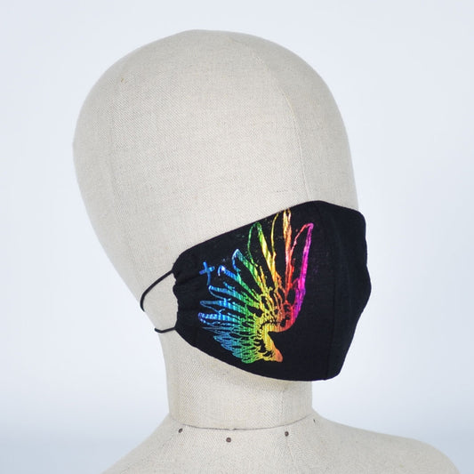Rainbow angel wings Mask Wear / M