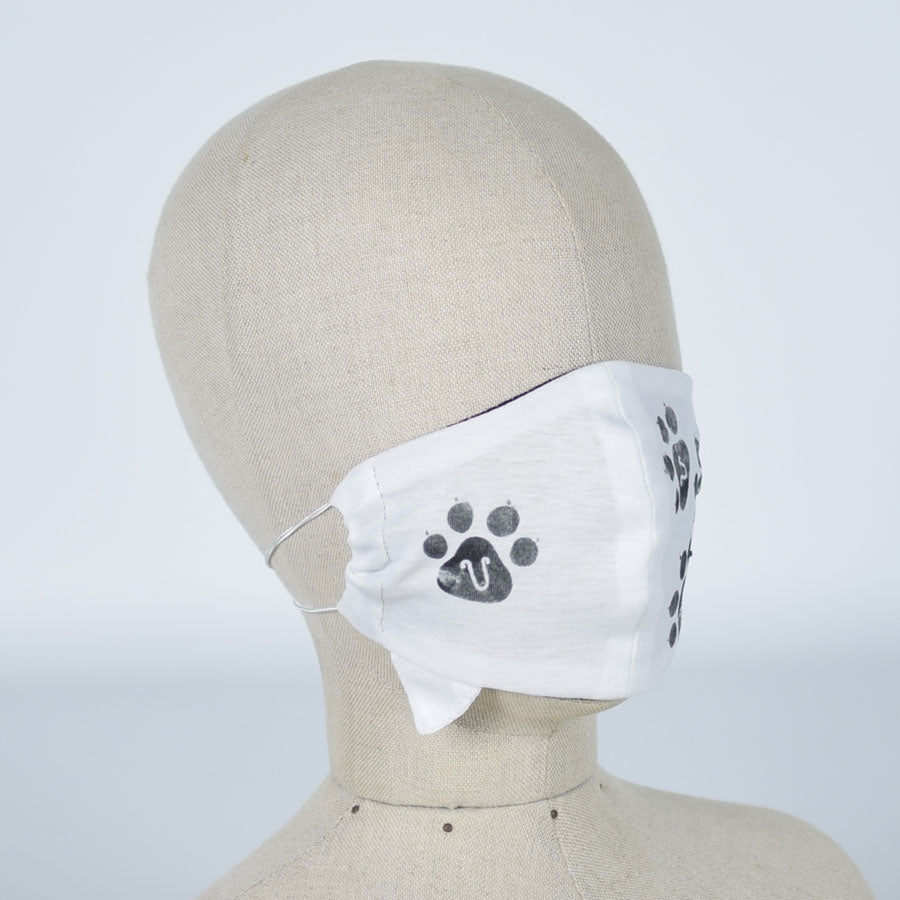 Cat footprint cat ear mask Wear / L