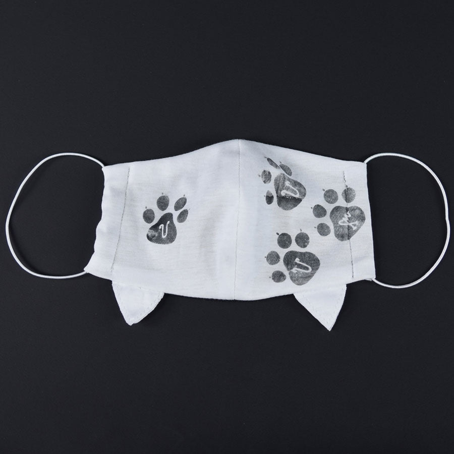 Cat footprint cat ear mask Wear / L