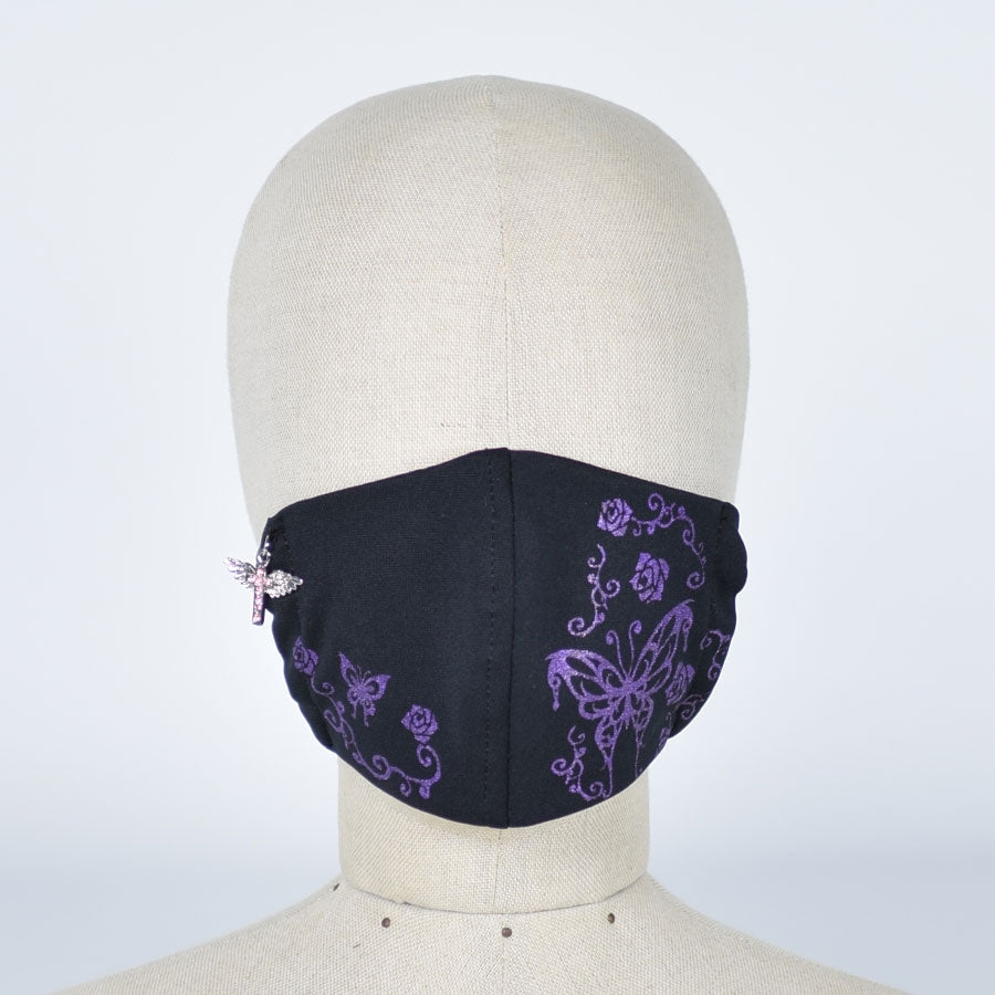 Butterfly and Rose Cross Mask Wear