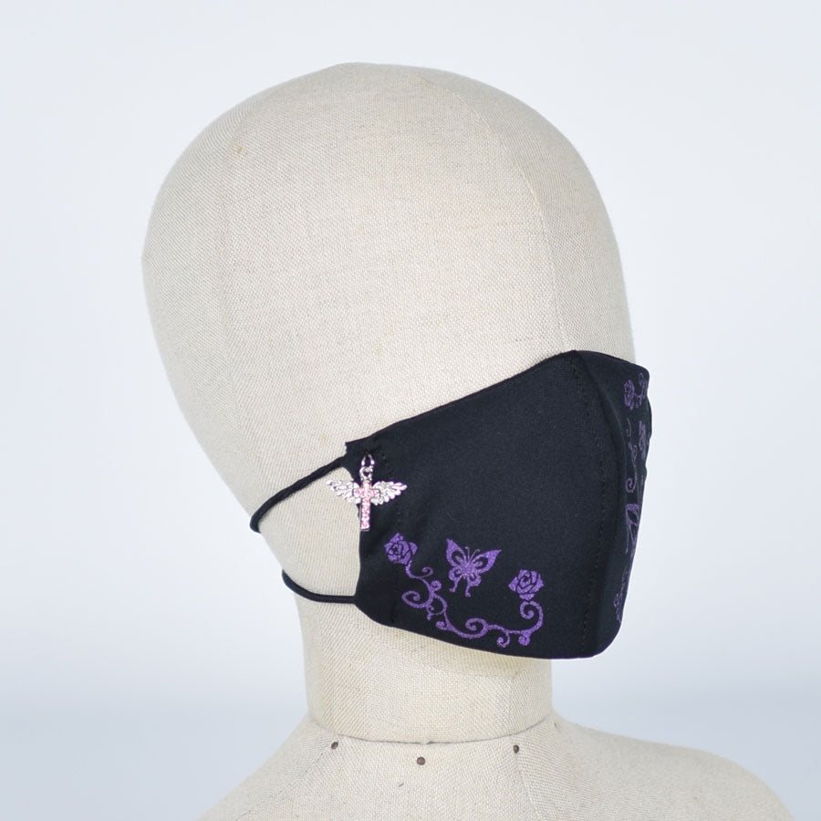 Butterfly and Rose Cross Mask Wear