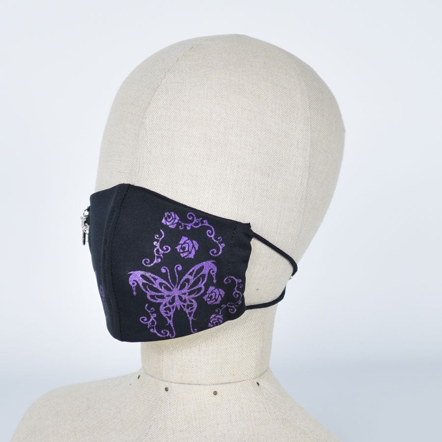 Butterfly and Rose Cross Mask Wear