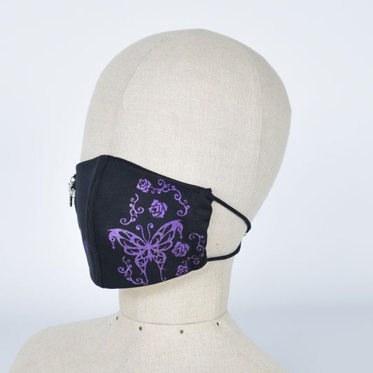 Butterfly and Rose Cross Mask Wear