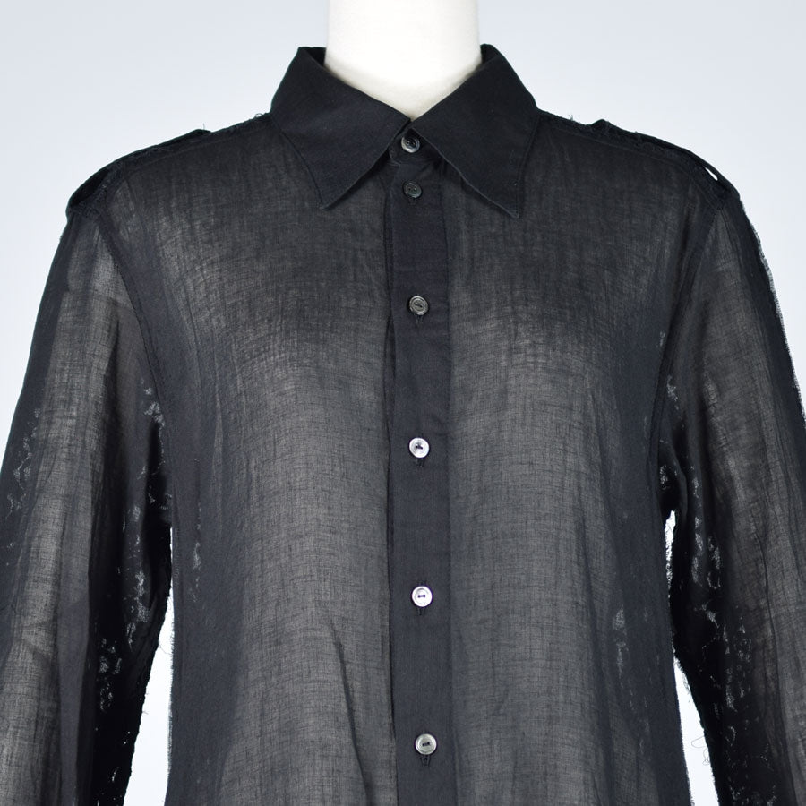 DAMAGE GAUZE LONG LACE BLOUSE