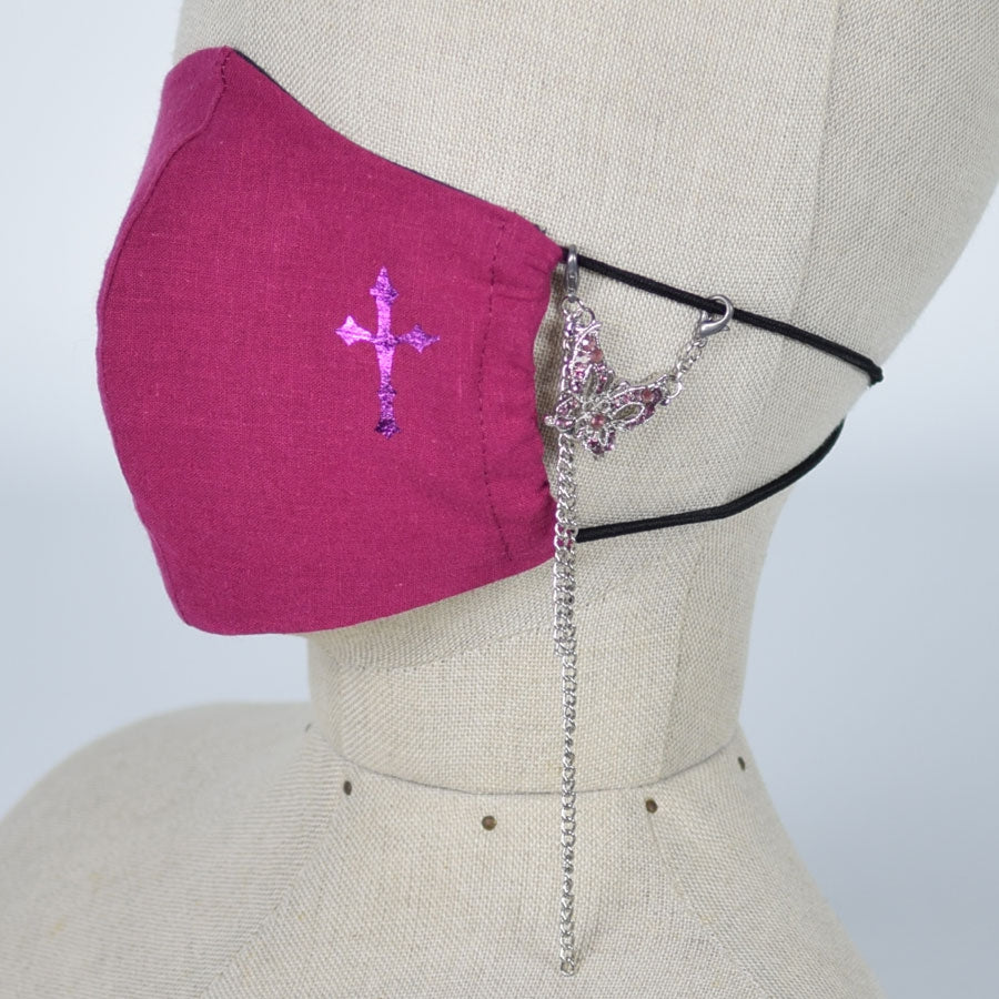 Pink Rhinestone Butterfly Maccessory