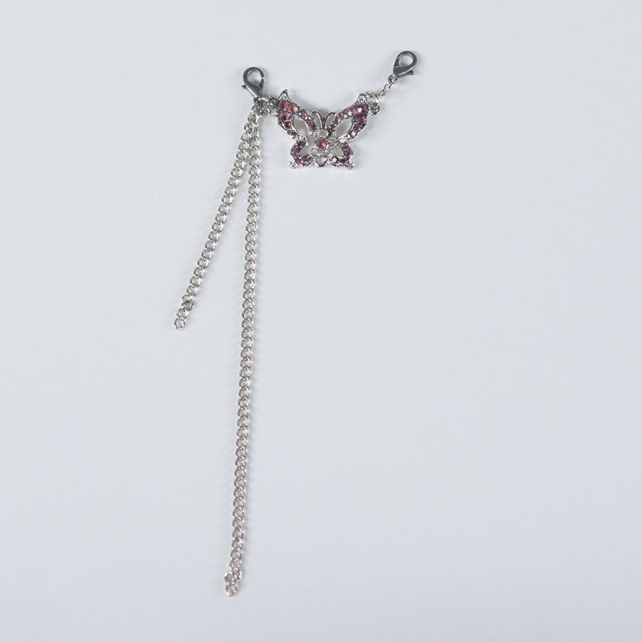 Pink Rhinestone Butterfly Maccessory