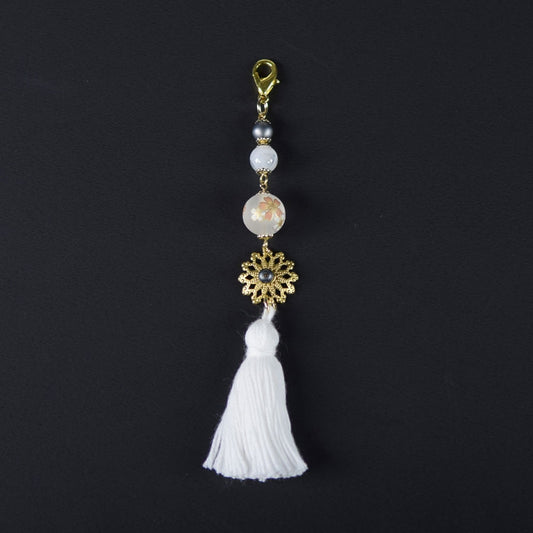 White and Gold Cherry Tassel MACCESSORY