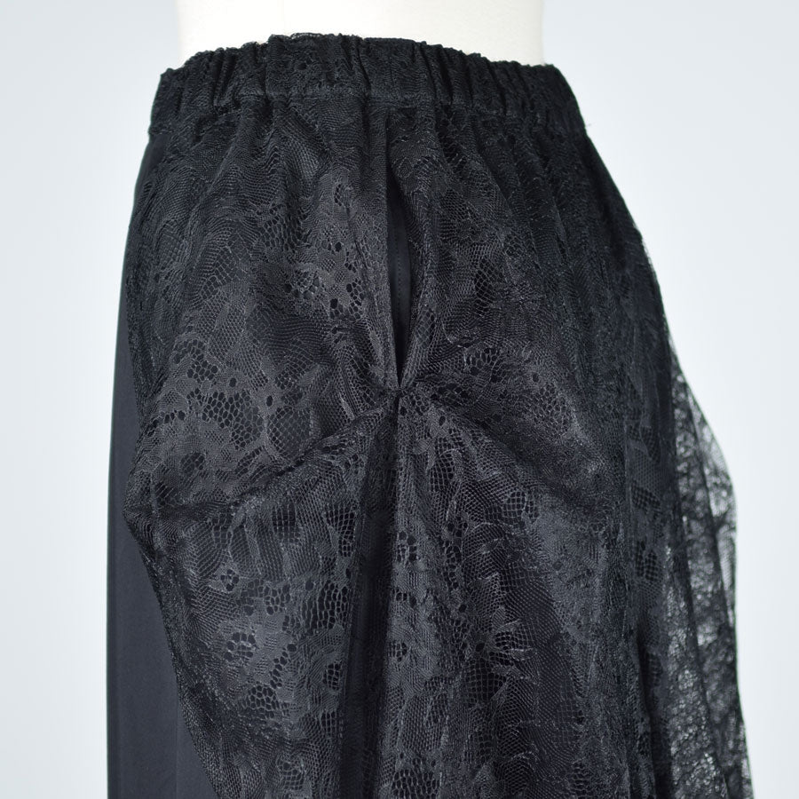 Bustle Train Lace Wide Pants