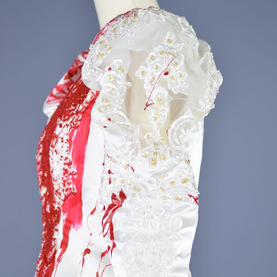 Bloody Mermaid Long Train Wedding Dress